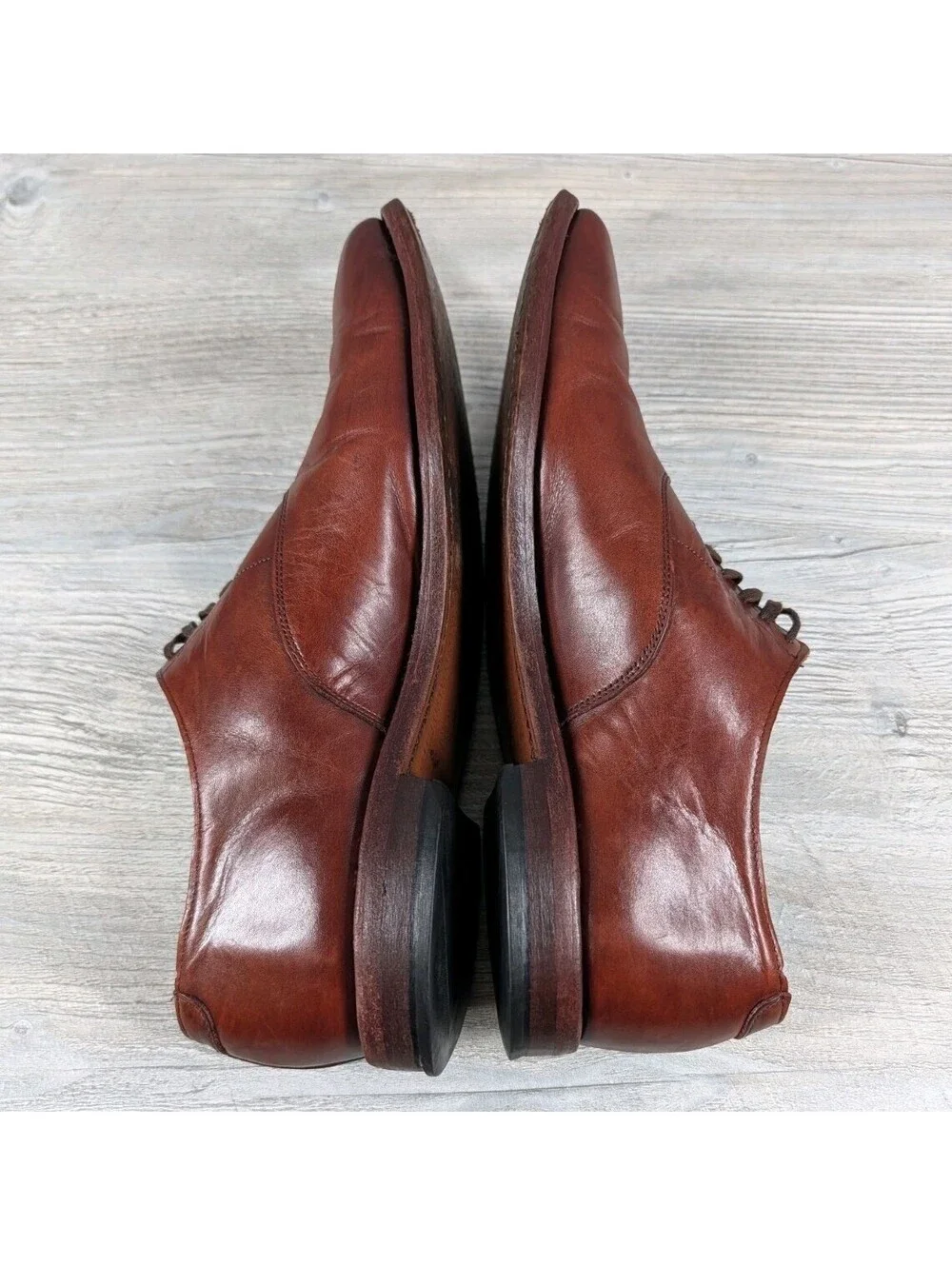 Allen Edmonds Mens 9D Carlyle Brown Leather Oxford Plain Toe USA Dress Shoes
